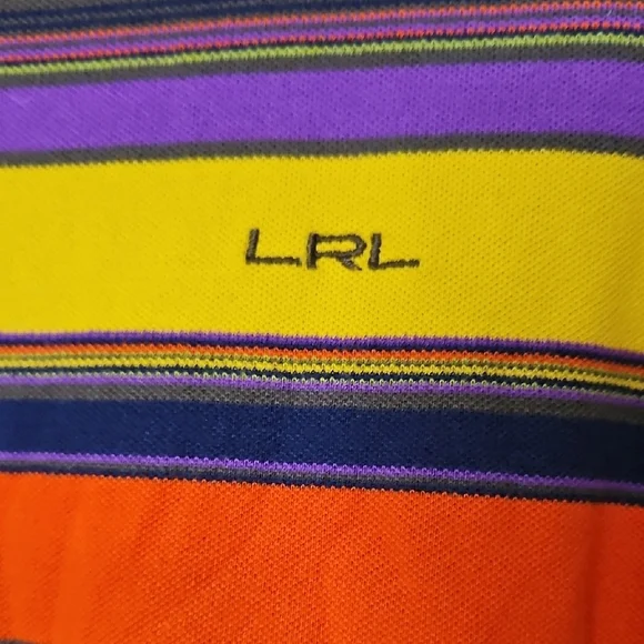 Lauren Ralph Lauren Multicolor Striped Sleeveless Polo Style 3/4 Zip Tank Top L - Picture 3 of 4